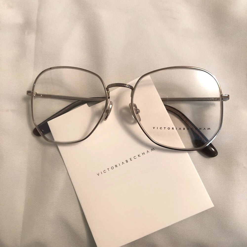 Victoria Beckham Metallic Silver Eyewear